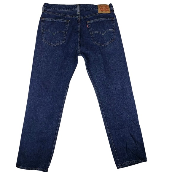Men’s LEVI’S 505 Dark Denim Jeans 36 36x32 levi Strauss - Picture 8 of 9